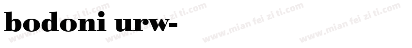 bodoni urw字体转换
